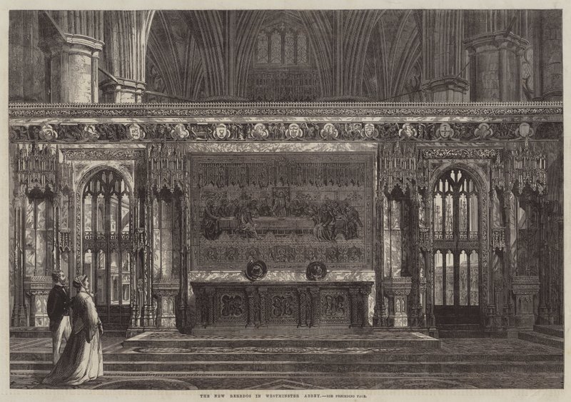 Das neue Reredos in der Westminster Abbey (Stich) von English School