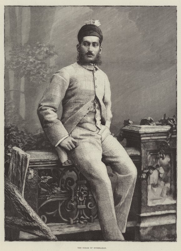 Der Nizam von Hyderabad (Stich) von English School