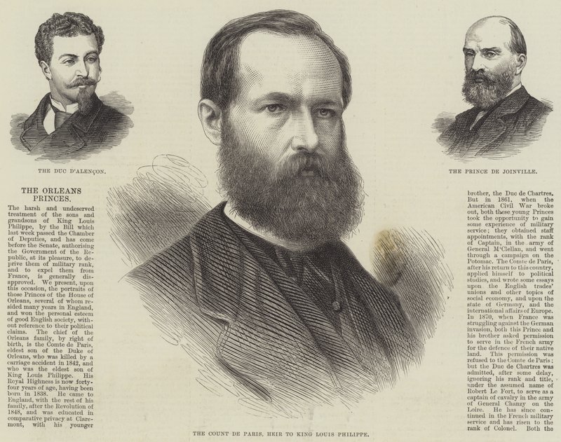 Die Orléans-Prinzen (Gravur) von English School