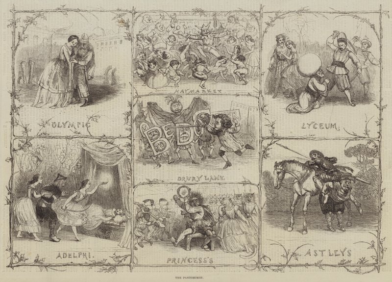 Die Pantomimen (Gravur) von English School