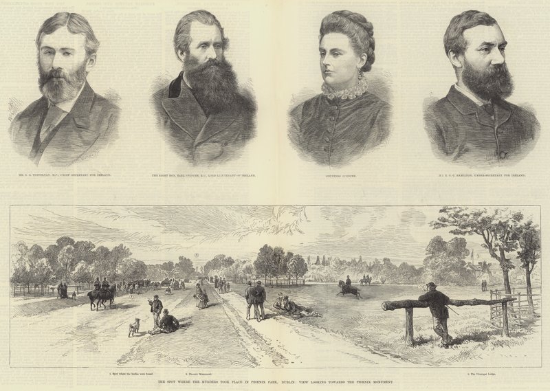 Die Morde im Phoenix Park (Gravur) von English School