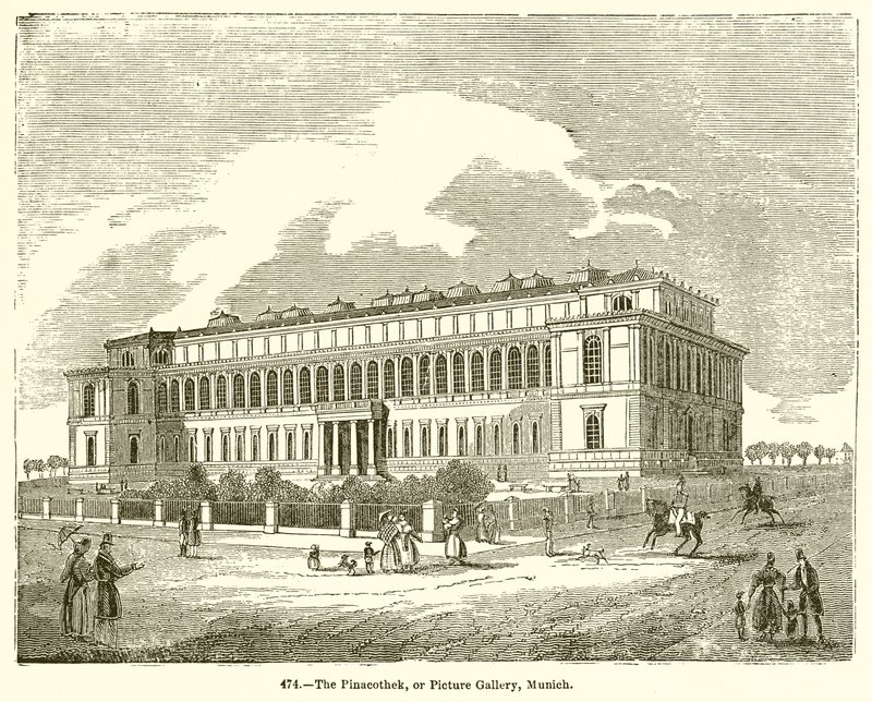 Die Pinakothek oder Gemäldegalerie, München von English School