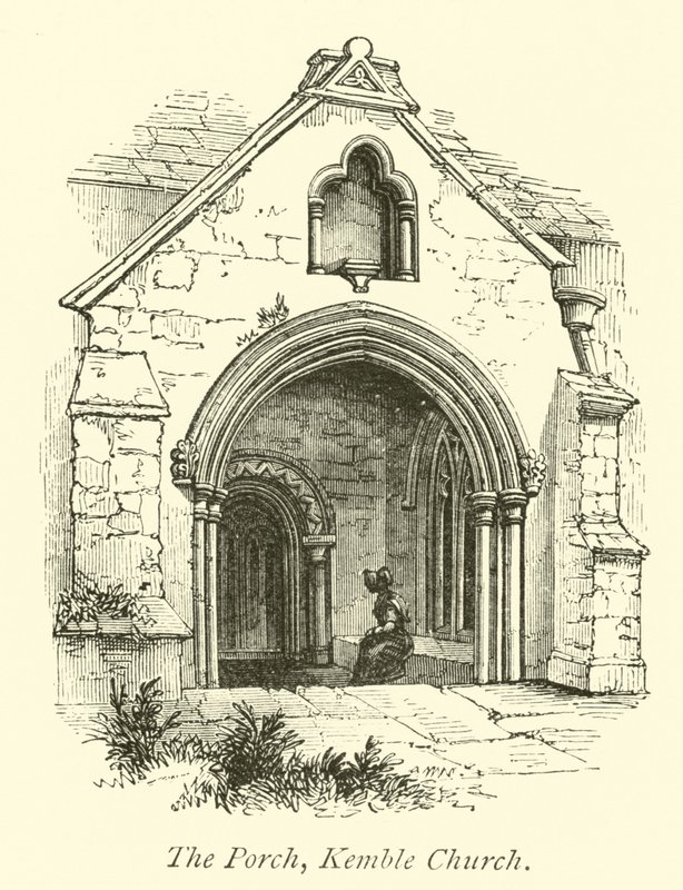 Die Veranda der Kemble Kirche von English School