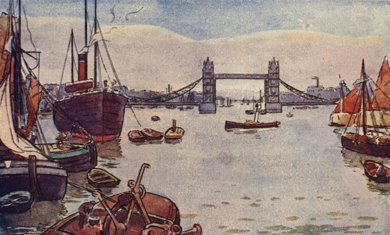 Der Hafen von London von English School
