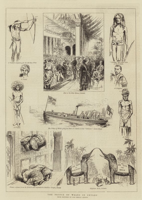 Der Prinz von Wales in Ceylon von English School