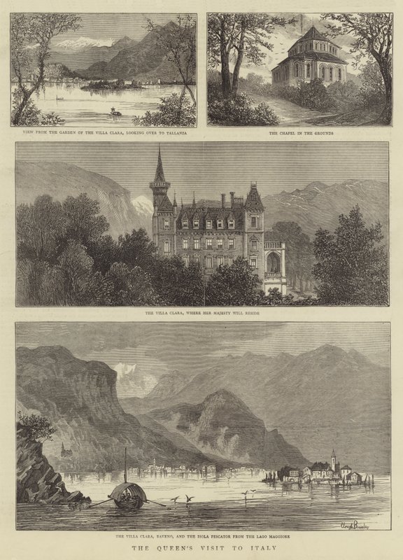 Der Besuch der Königin in Italien (Stich) von English School