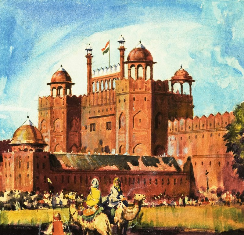 Das Rote Fort, Delhi von English School