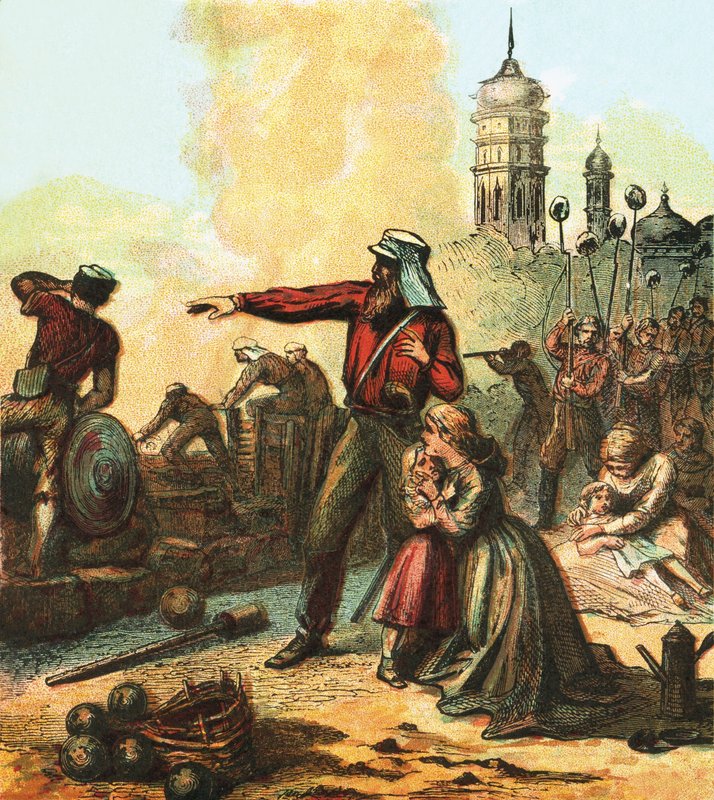 Die Befreiung von Lucknow von English School