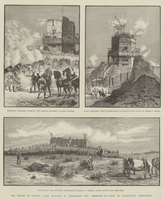 Die Entlastung von Suakin (Gravur) von English School