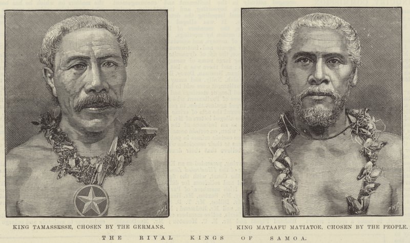 Die rivalisierenden Könige von Samoa (Stich) von English School
