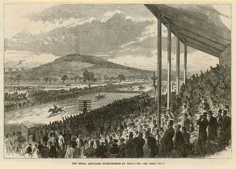 Die Royal Artillery Steeplechase in Woolwich von English School