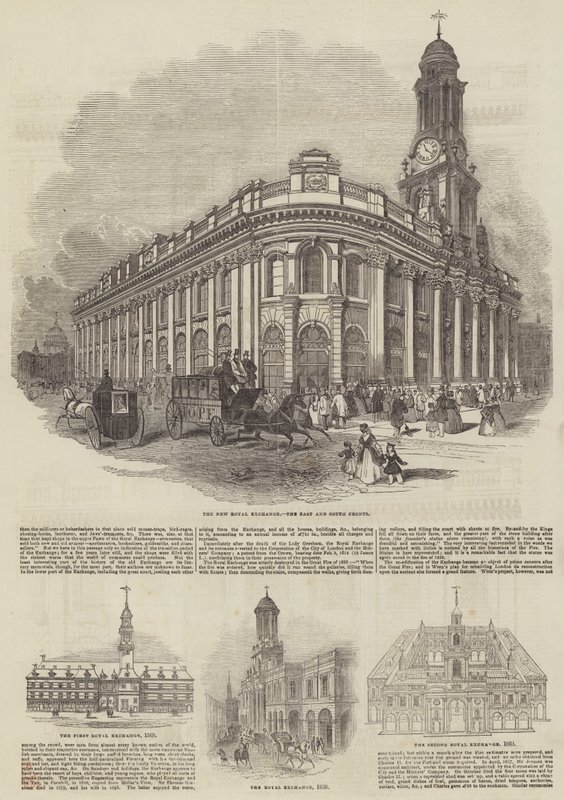 Die Royal Exchange (Gravur) von English School