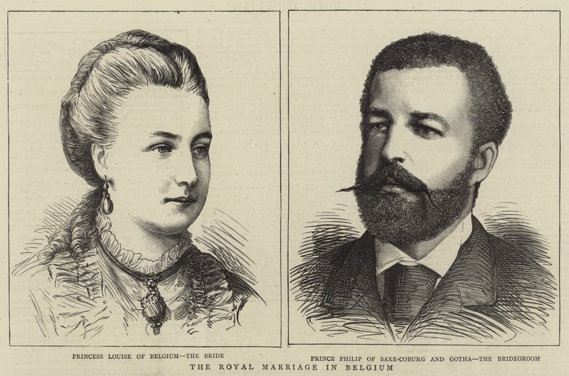 Die königliche Hochzeit in Belgien (Stich) von English School