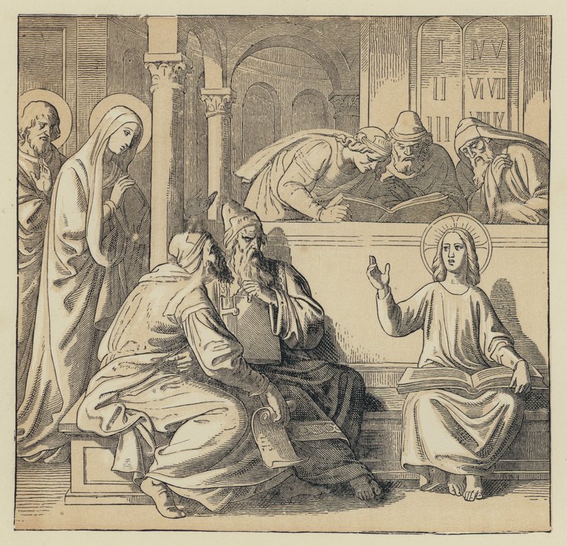 Der Erlöser im Tempel (Gravur) von English School