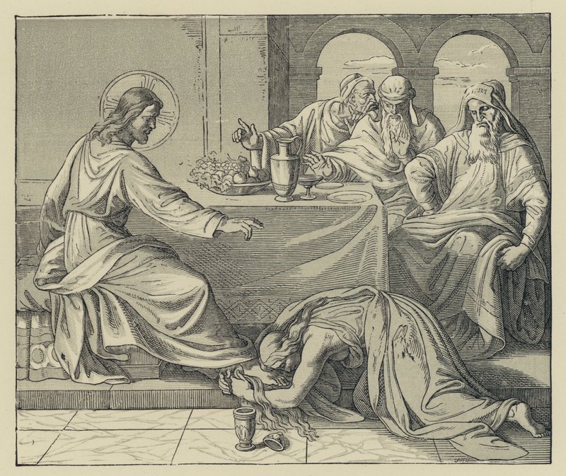 Der begnadigte Sünder (Gravur) von English School