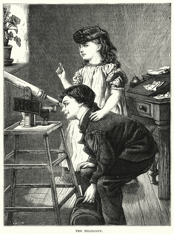 Das Teleskop (Gravur) von English School