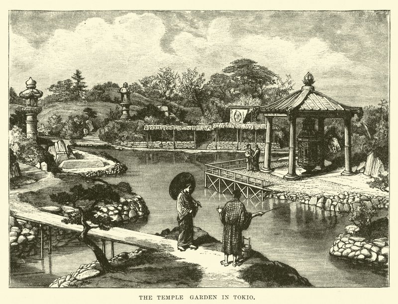 Der Tempelgarten in Tokio von English School