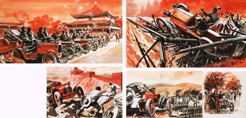 Das Zehntausend-Meilen-Motorradrennen von English School