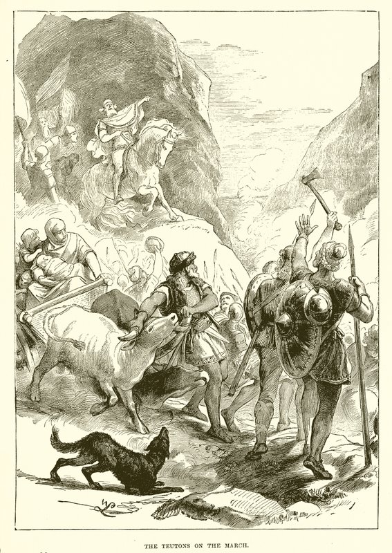 Die Teutonen auf dem Marsch von English School