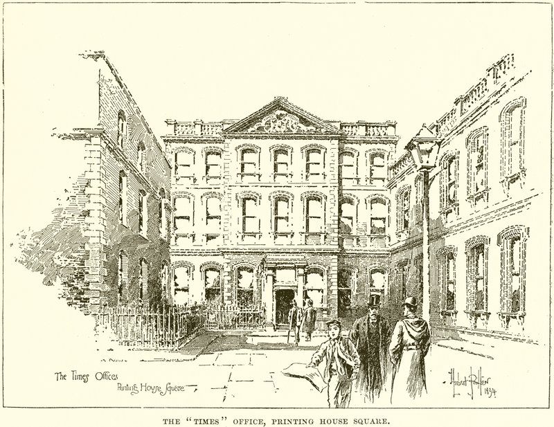 Das Büro der Times, Printing House Square von English School