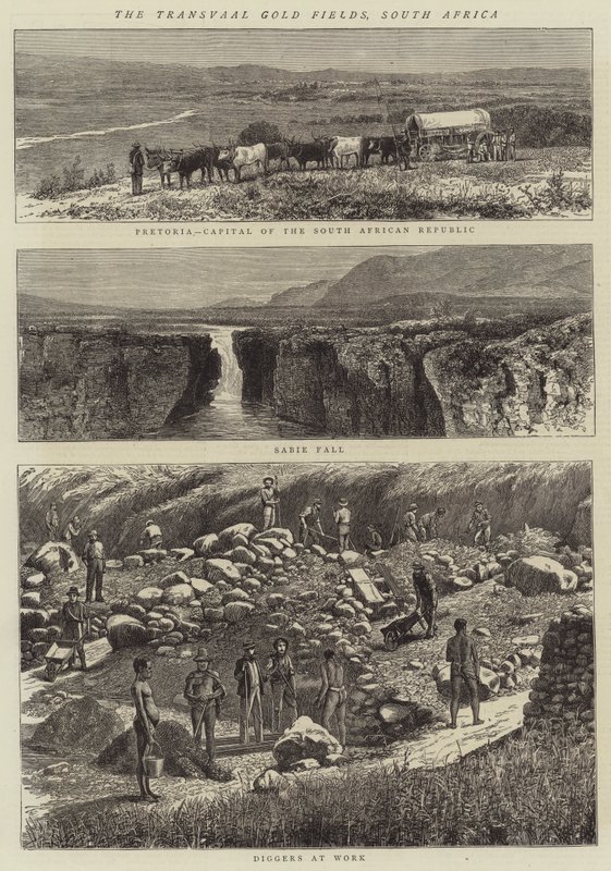 Die Transvaal-Goldfelder, Südafrika von English School