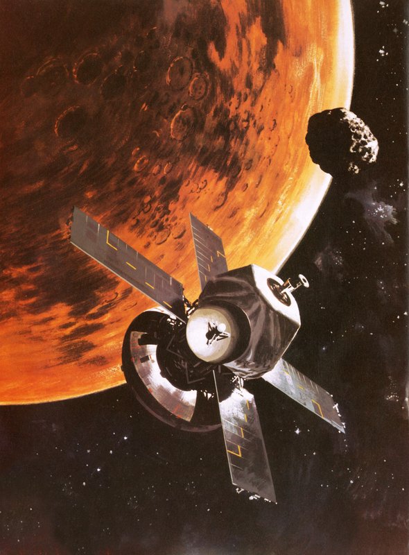 Die Viking-Raumsonde im Orbit um den Mars von English School