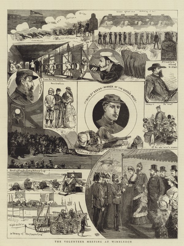 Das Freiwilligentreffen in Wimbledon (Stich) von English School