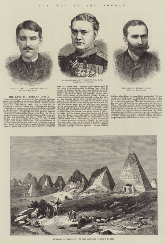 Der Krieg im Sudan (Gravur) von English School