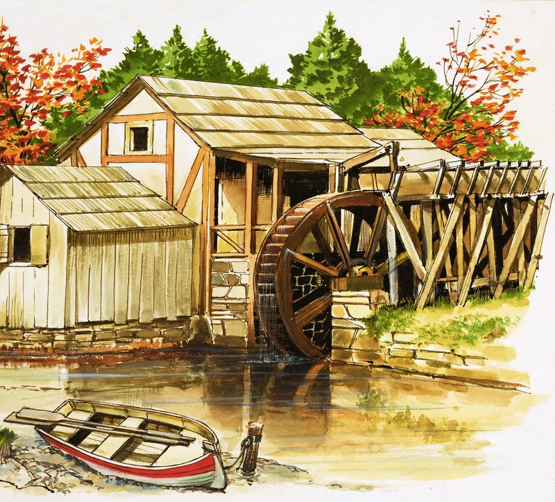 Die Wassermühle von English School