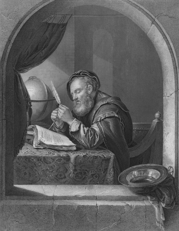 Der Schreibmeister (Gravur) von English School