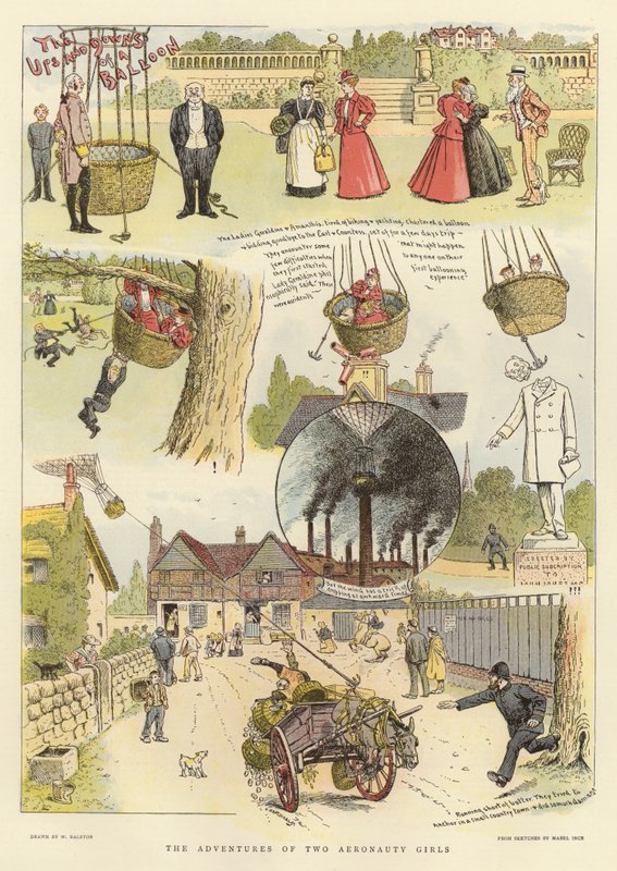 Die Abenteuer von zwei Luftfahrtmädchen von English School