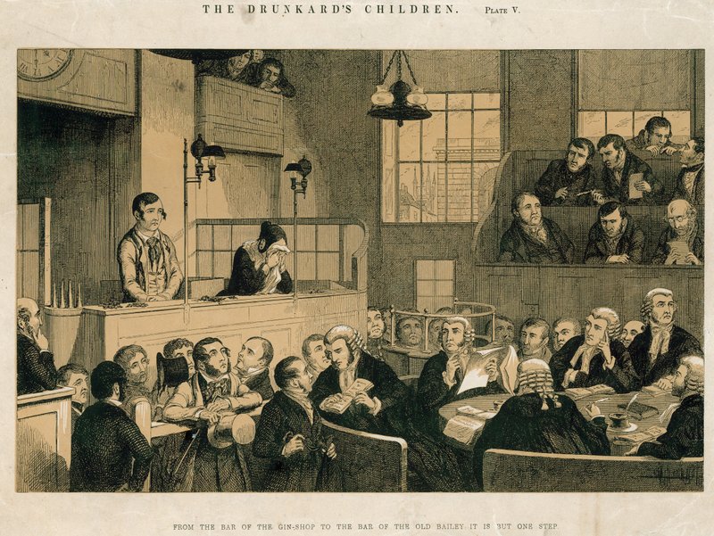 Die Bar des Old Bailey von English School