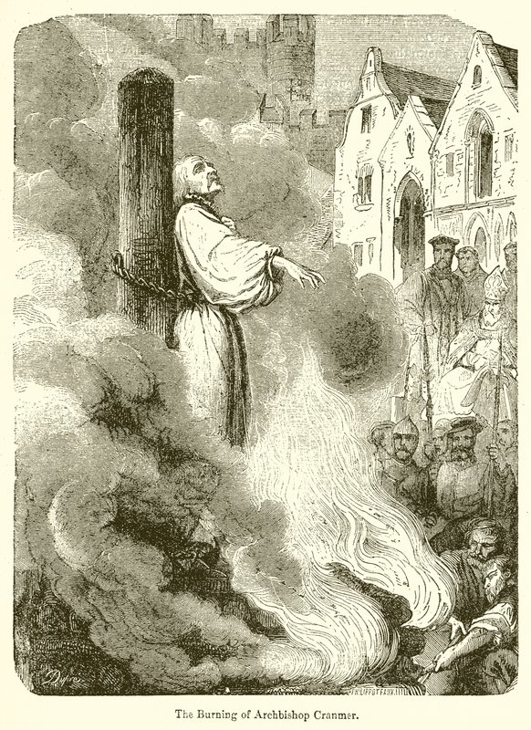 Verbrennung von Erzbischof Cranmer von English School