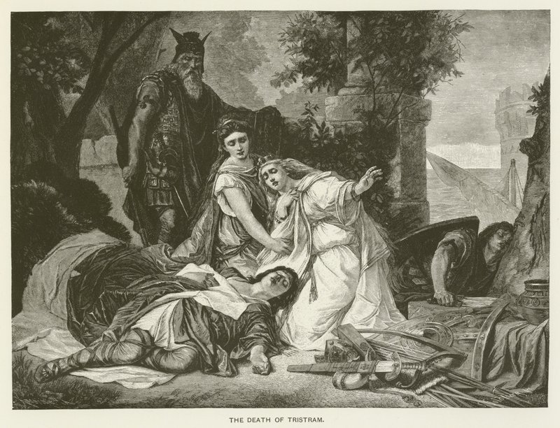 Der Tod von Tristram (Gravur) von English School
