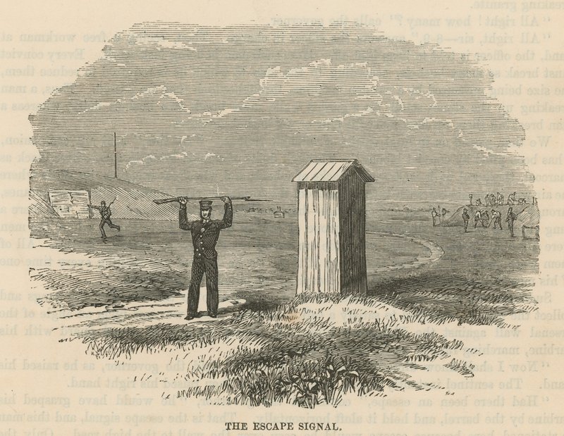 Fluchtsignal bei den Woolwich Hulks von English School