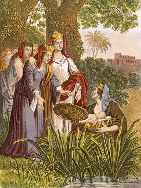 Die Auffindung des Moses von English School