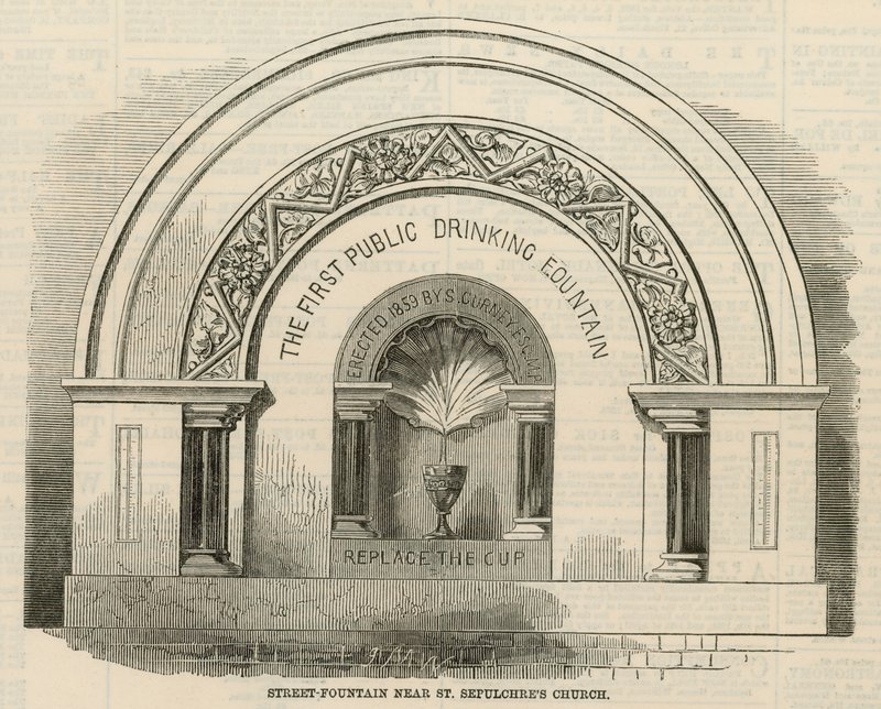 Der erste öffentliche Trinkbrunnen von English School