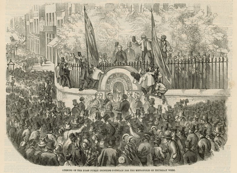 Der erste öffentliche Trinkbrunnen von English School