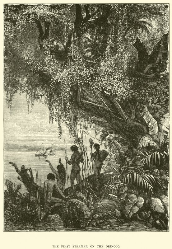 Der erste Dampfer auf dem Orinoco von English School