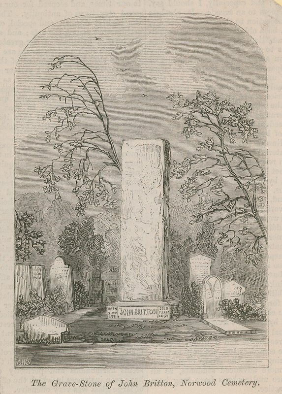 Der Grabstein von John Britton von English School