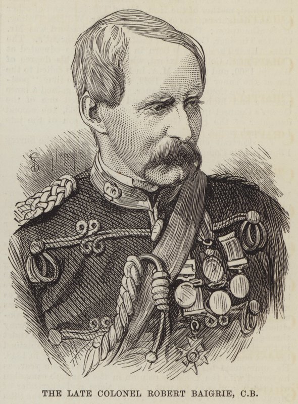 Der verstorbene Oberst Robert Baigrie, CB (Stich) von English School