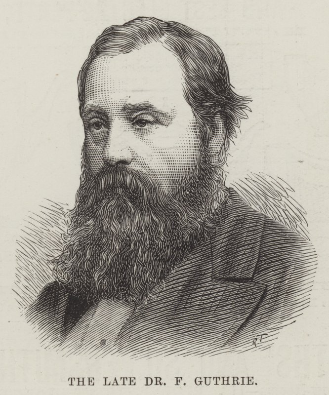 Der verstorbene Dr. F. Guthrie (Stich) von English School