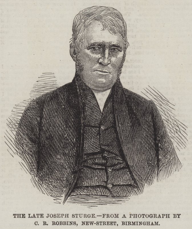 Der verstorbene Joseph Sturge (Gravur) von English School
