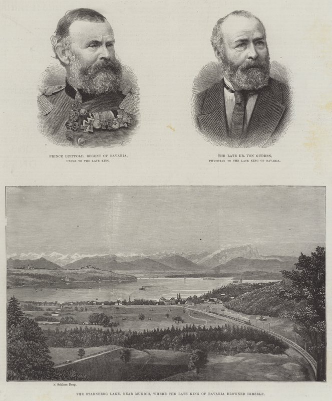 Der verstorbene König von Bayern (Gravur) von English School