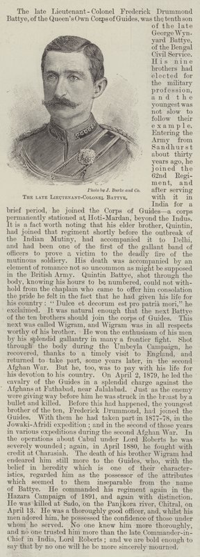 Der verstorbene Oberstleutnant Battye von English School