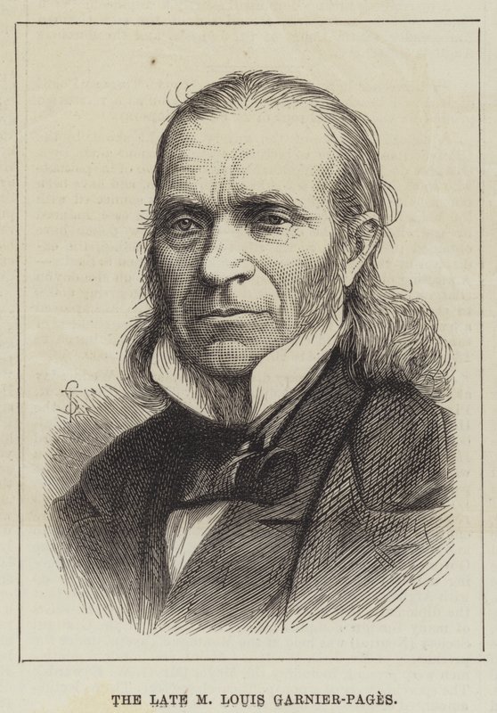 Der verstorbene M. Louis Garnier-Pages (Gravur) von English School