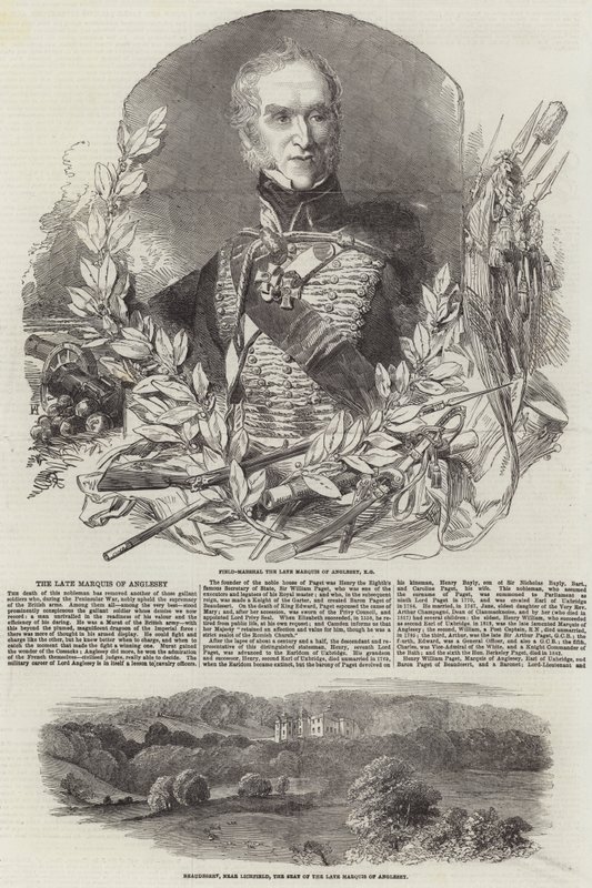 Der verstorbene Marquis von Anglesey (Gravur) von English School