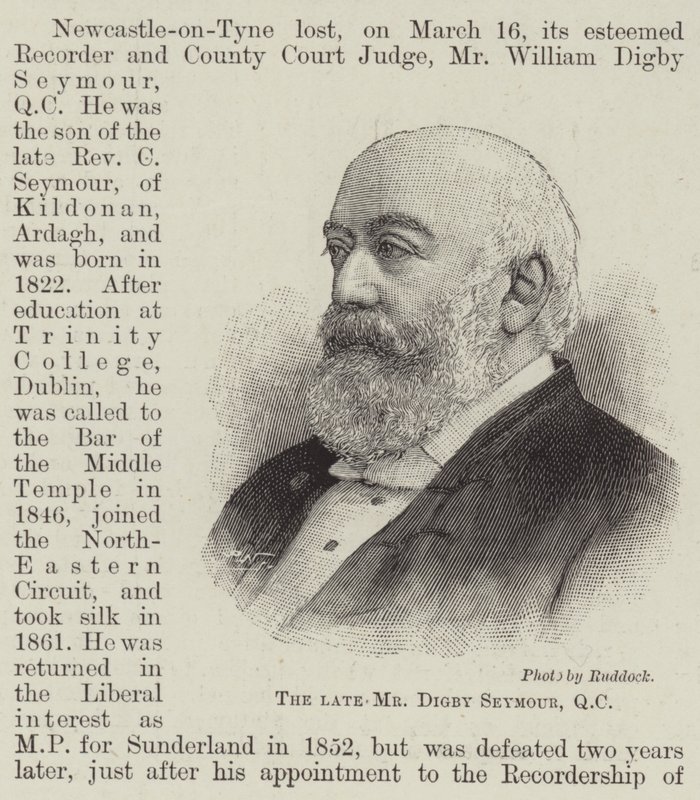 Der verstorbene Herr Digby Seymour, QC von English School