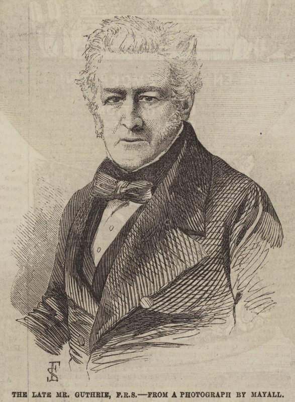 Der verstorbene Mr. Guthrie, FRS (Gravur) von English School