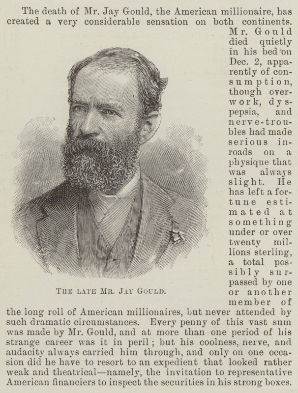 Der verstorbene Mr. Jay Gould von English School